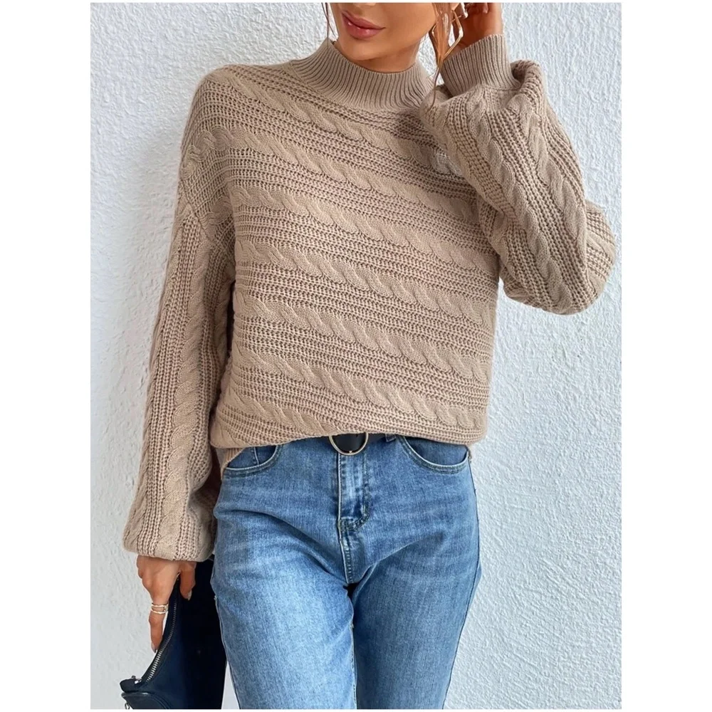 Cozy Chunky Knit Oversized Sweater Top - Picture 5 of 6